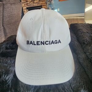Authentic Balenciaga Classic White Hat